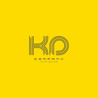 KD ortak harf logo, kartvizit şablonu, vektör