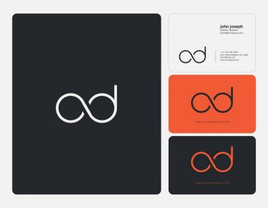 Harf Logo, kartvizit şablonu, vektör od