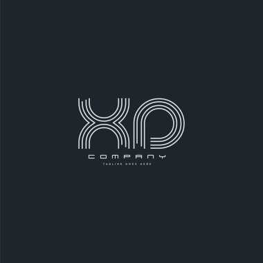 XD harf Logo, kartvizit şablonu, vektör hat