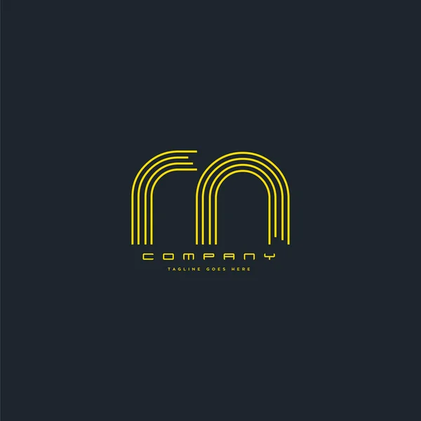 Lettres Communes Logo Modèle Carte Visite Vecteur — Image vectorielle