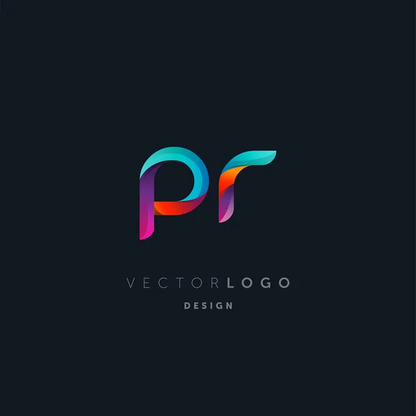 Gradient Buchstaben Logo Visitenkartenvorlage Vektor — Stockvektor