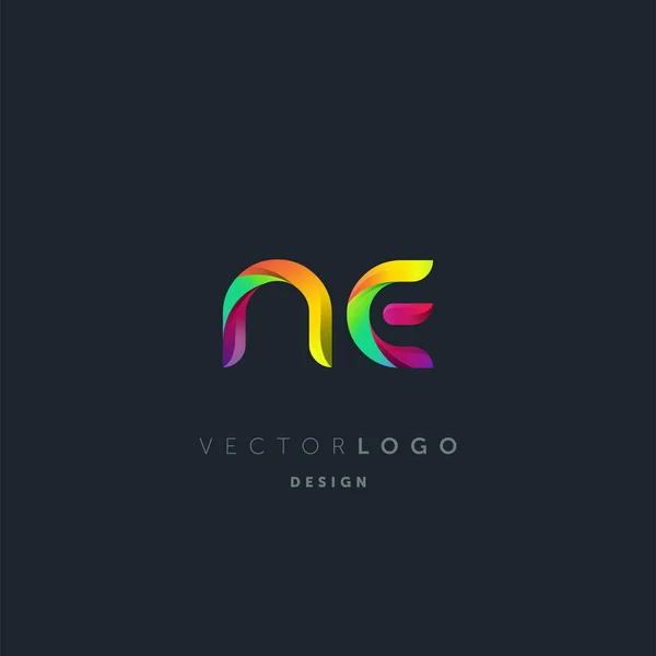 Gradient Buchstaben Logo Visitenkartenvorlage Vektor — Stockvektor