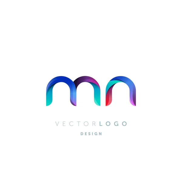 Logotipo Letras Gradient Modelo Cartão Visita Vetor — Vetor de Stock