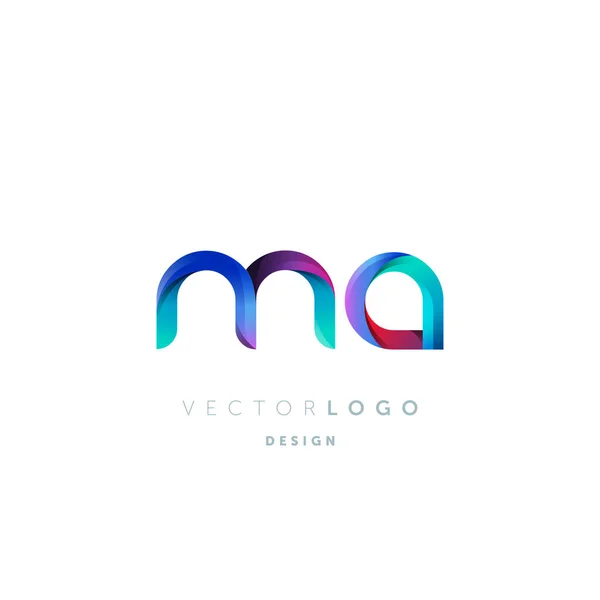 Logotipo Das Letras Gradient Modelo Cartão Visita Vetor — Vetor de Stock