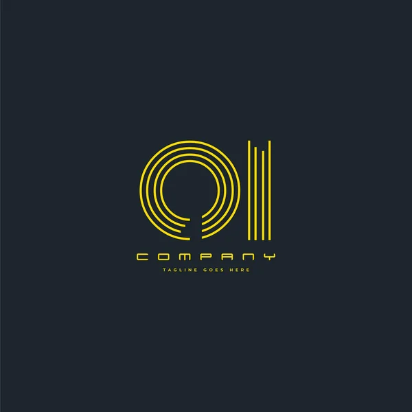 Logo Conjoint Letters Modèle Carte Visite Vecteur — Image vectorielle