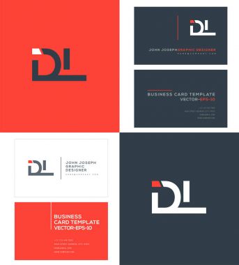 logo vektör kartvizit şablonu için Dl ortak