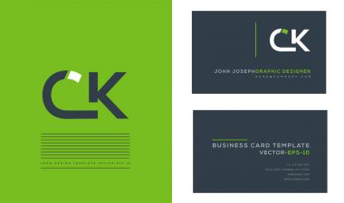 logo joint Ck for Business Card Template, Vector clipart
