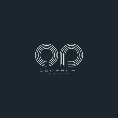 Ortak Od harf Logo, kartvizit şablonu, vektör