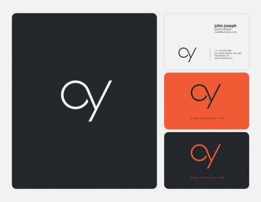 oy harf Logo, kartvizit şablonu, vektör