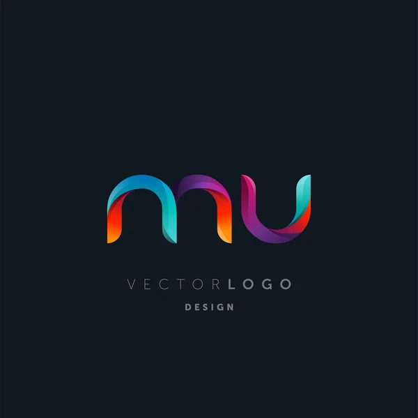 Logotipo Letras Gradient Modelo Cartão Visita Vetor —  Vetores de Stock