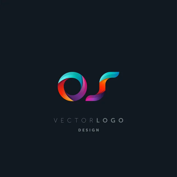 Gradient Buchstaben Logo Visitenkarten Vorlage Vektor — Stockvektor