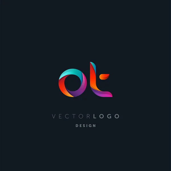 Gradient Buchstaben Logo Visitenkarten Vorlage Vektor — Stockvektor