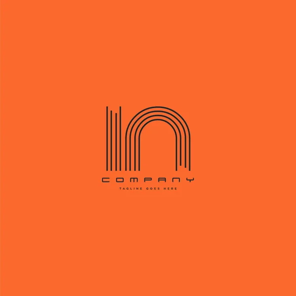 Lettres Communes Logo Modèle Carte Visite Vecteur — Image vectorielle