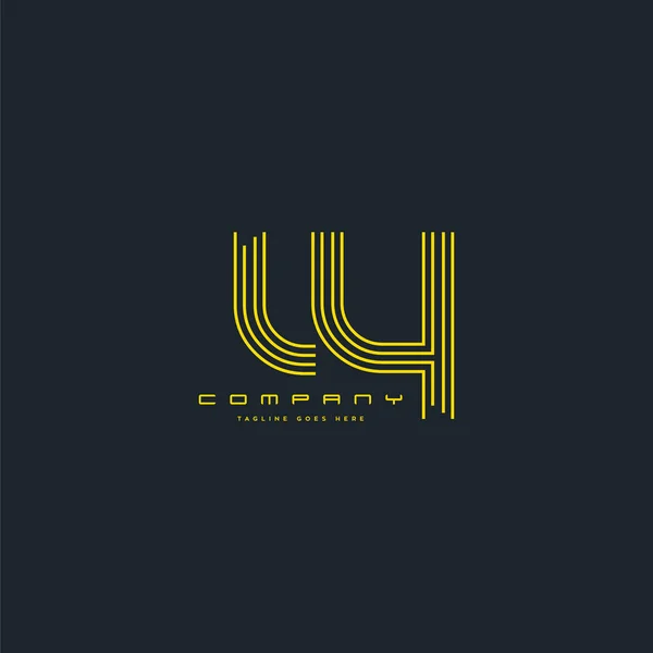 Logotipo Comum Das Letras Modelo Cartão Visita Vetor — Vetor de Stock