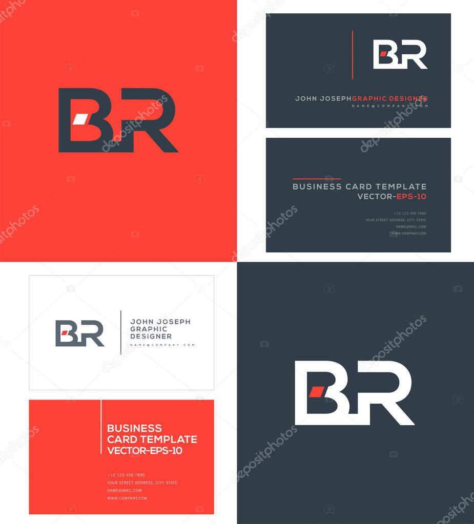 logo joint Br for Business Card Template, Vector