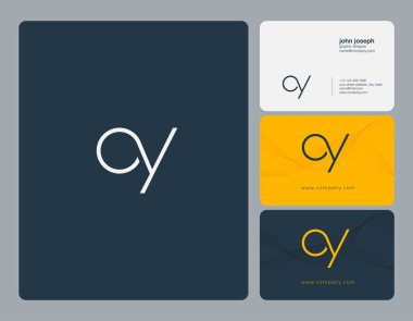 oy harf Logo, kartvizit şablonu, vektör