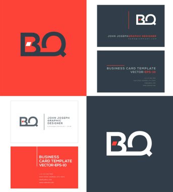 logo ortak Bq kartvizit şablon olarak vektör