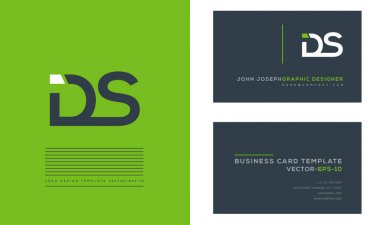 logo vektör kartvizit şablonu için Ds ortak