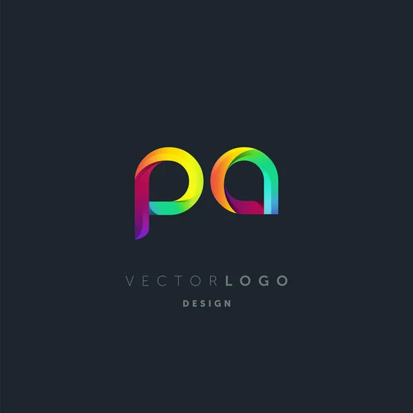 Gradient Buchstaben Logo Visitenkarte Vorlage Vektor — Stockvektor