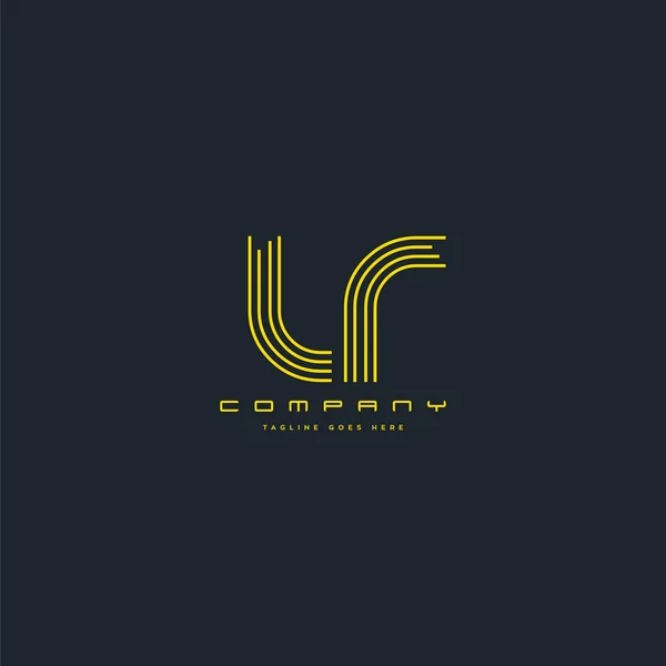 Logotipo Comum Letras Modelo Cartão Visita Vetor — Vetor de Stock