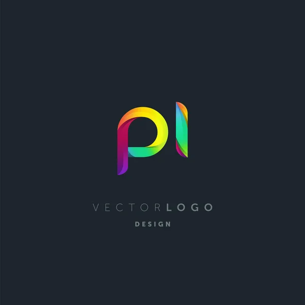 Logotipo Letras Gradient Modelo Cartão Visita Vetor — Vetor de Stock