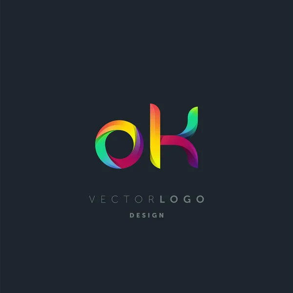 Gradiente Letras Logo Plantilla Tarjeta Visita Vector — Vector de stock