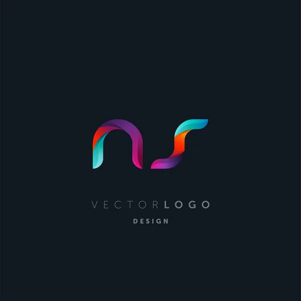 Logotipo Das Letras Gradient Modelo Cartão Visita Vetor — Vetor de Stock