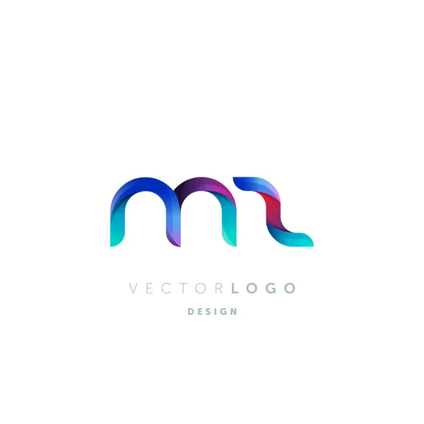 Logotipo Letras Gradient Modelo Cartão Visita Vetor —  Vetores de Stock