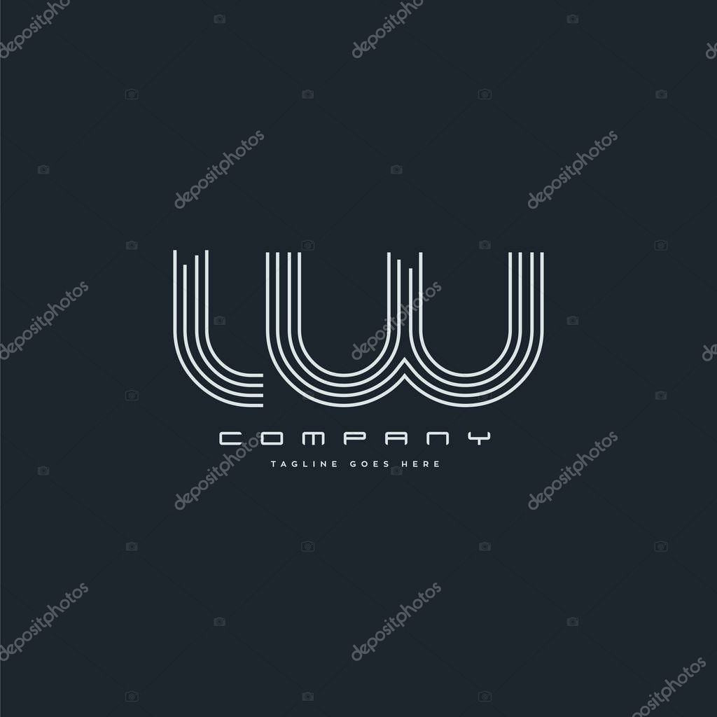 Joint Lw Letters Logo, Business Card Template, Vector