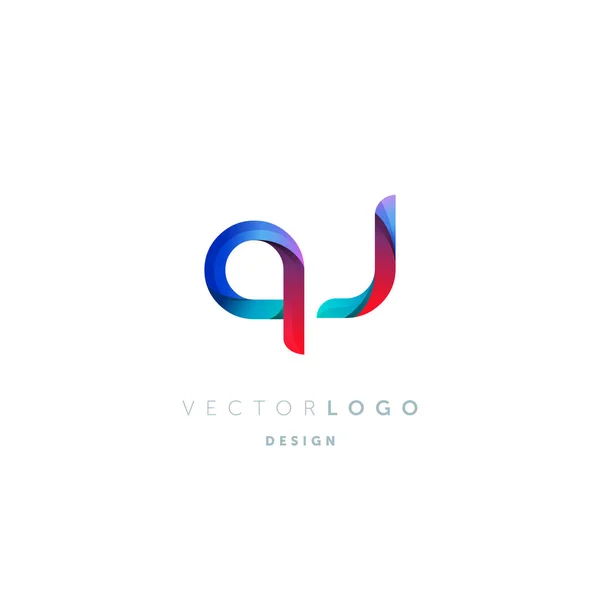 Logotipo Letras Gradient Modelo Cartão Visita Vetor — Vetor de Stock