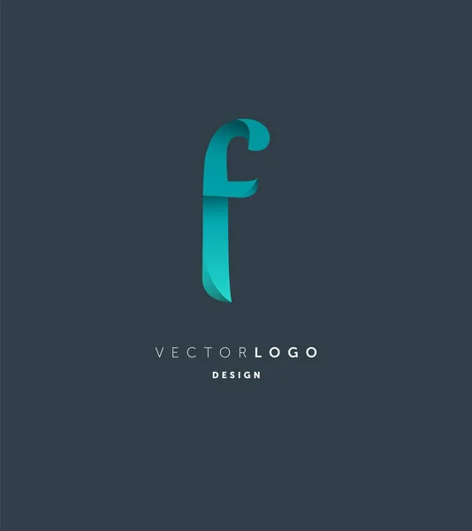 Fotin logotipo comum F — Vetor de Stock