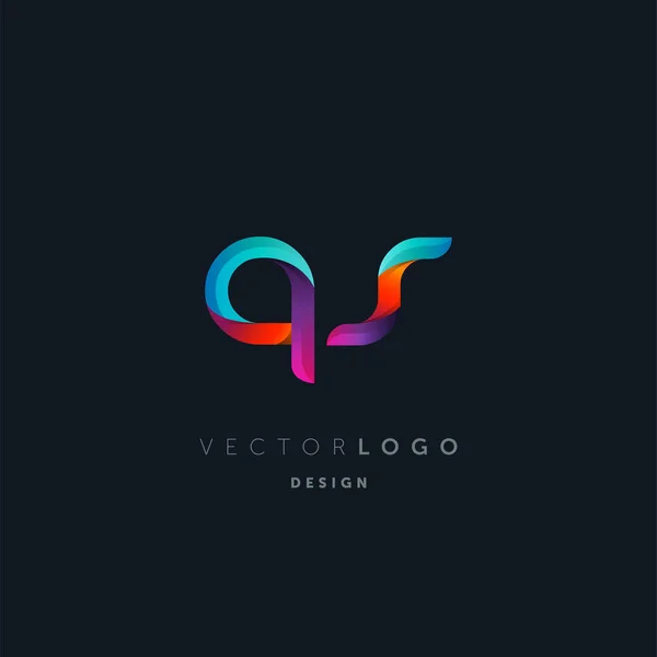 Logotipo Letras Gradient Modelo Cartão Visita Vetor — Vetor de Stock