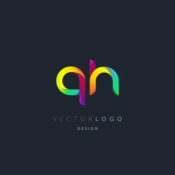 Logotipo Letras Gradiente Modelo Cartão Visita Vetor — Vetor de Stock