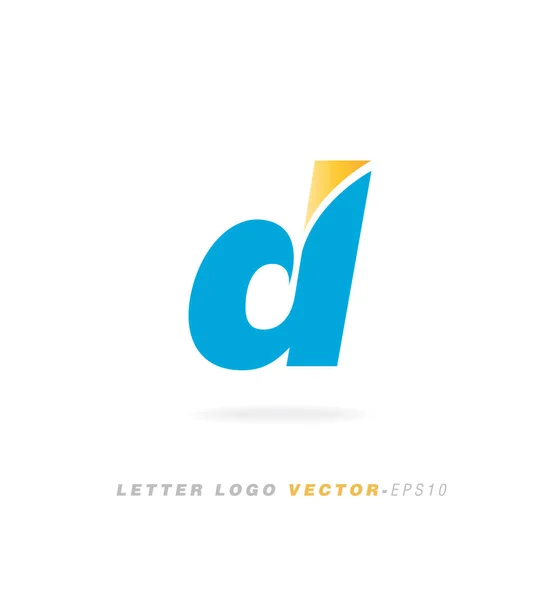 Elegante Letra Logo Sobre Fondo Blanco — Vector de stock