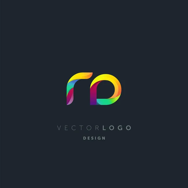 Mal Radiente Brev Logo Foretakskort Vektor – stockvektor