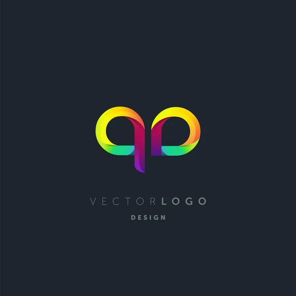 Gradient Buchstaben Logo Visitenkarten Vorlage Vektor — Stockvektor