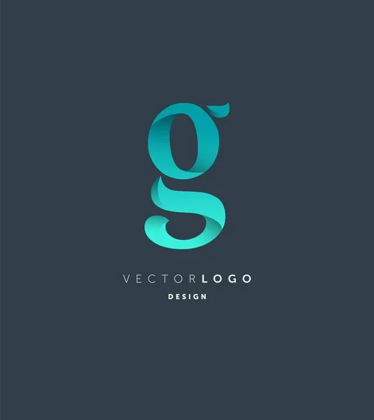 Fotin logotipo comum G — Vetor de Stock