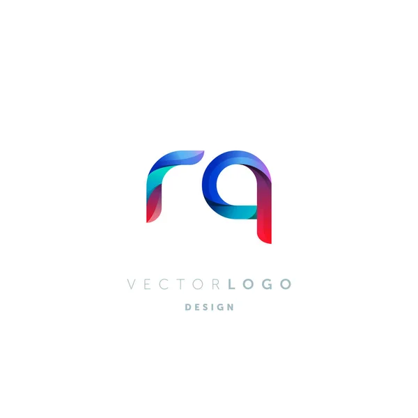 Gradient Lettres Logo Modèle Carte Visite Vecteur — Image vectorielle