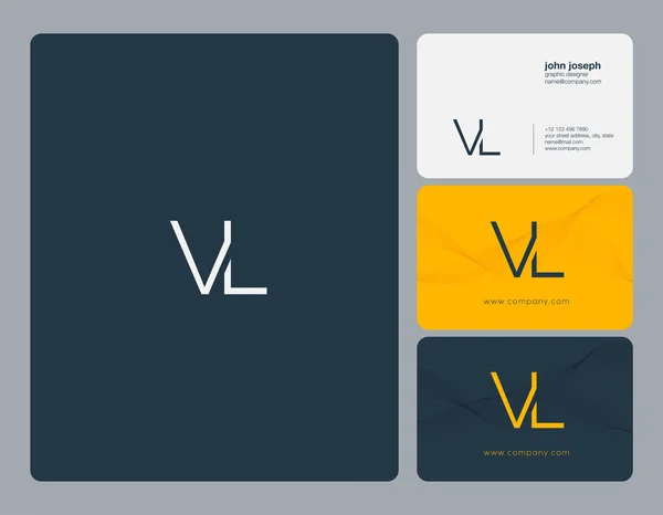 Logotipo Comum Das Letras Modelo Cartão Visita Vetor — Vetor de Stock