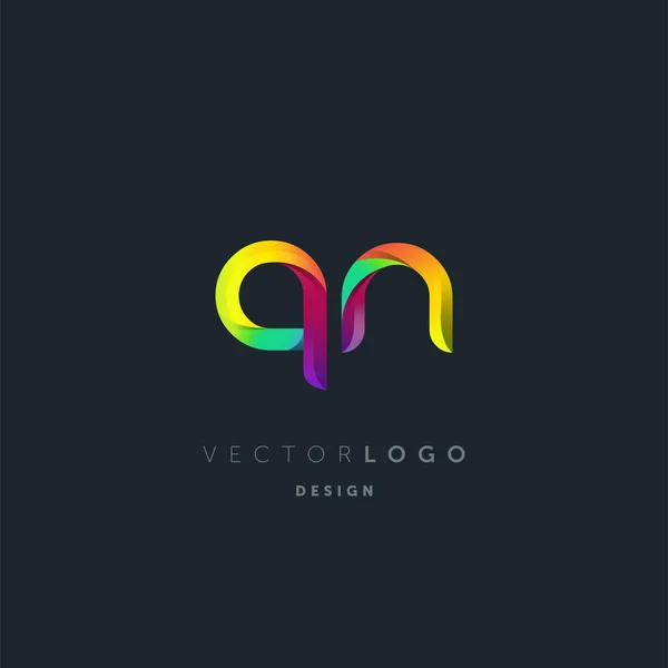 Gradient Buchstaben Logo Visitenkarten Vorlage Vektor — Stockvektor