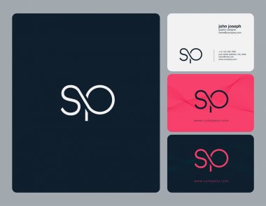 Joint Sp Letters Logo, Business Card Template, Vector clipart