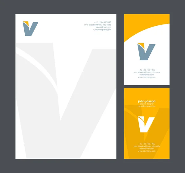 Carta Logo Plantilla Tarjeta Visita Vector — Archivo Imágenes Vectoriales