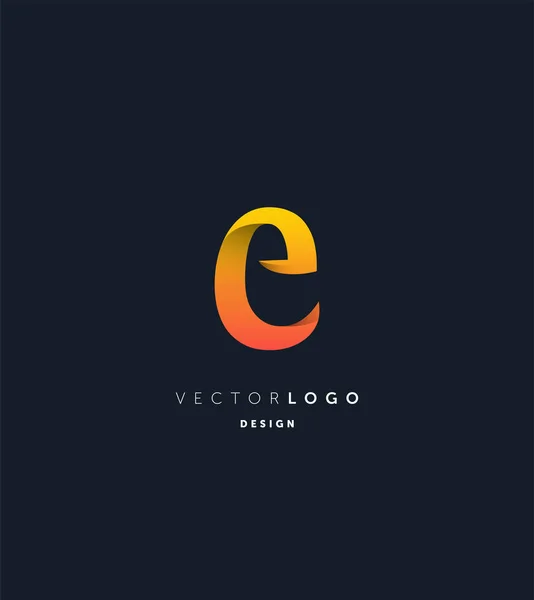 Logotipo de la junta de fotin E — Vector de stock