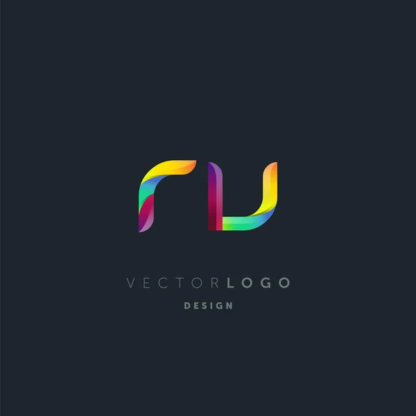 Gradientin Kirjainten Logo Käyntikorttimalli Vektori — vektorikuva