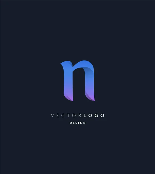 Fotin logotipo comum N — Vetor de Stock