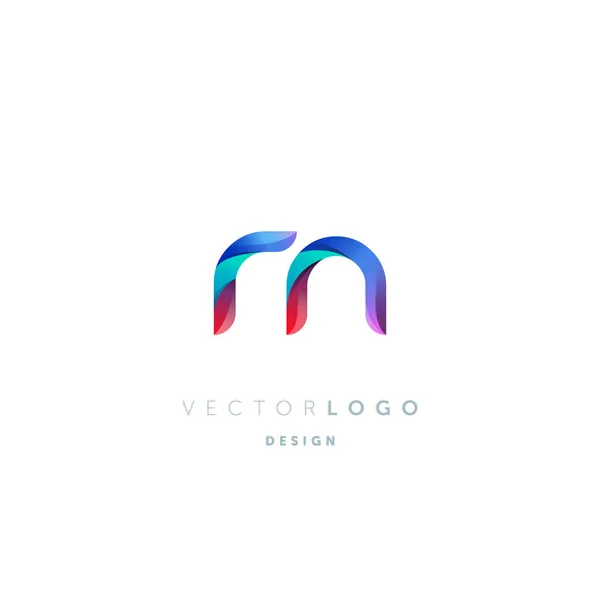 Kleurovergang Letters Logo Sjabloon Voor Visitekaartjes Vector — Stockvector