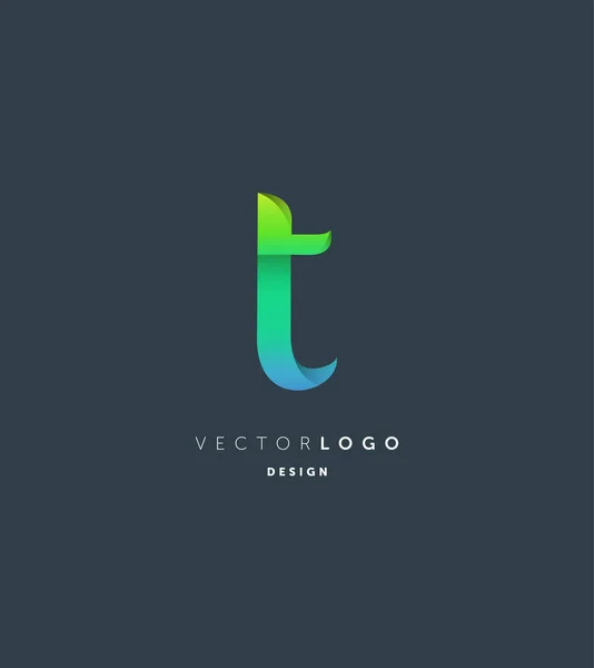 Fotin logotipo comum T — Vetor de Stock