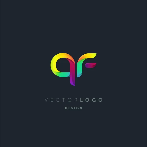 Gradiente Letras Logo Plantilla Tarjeta Visita Vector — Archivo Imágenes Vectoriales