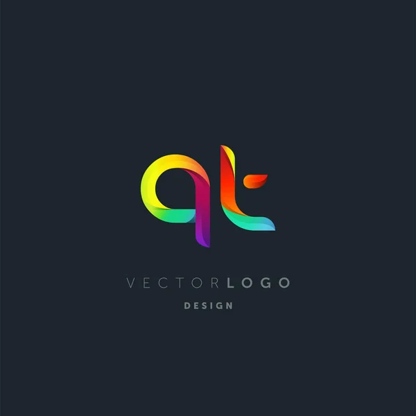 Logotipo Letras Gradient Modelo Cartão Visita Vetor — Vetor de Stock