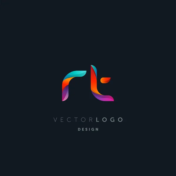 Gradient Buchstaben Logo Visitenkarten Vorlage Vektor — Stockvektor